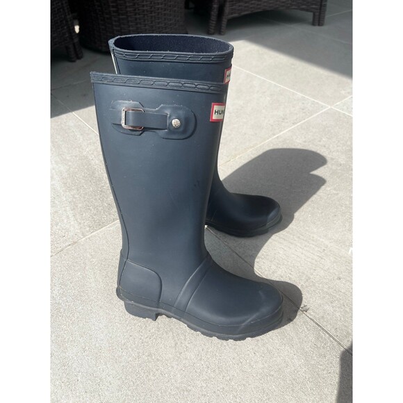 Hunter Kids Navy Blue Boots - Picture 4 of 8